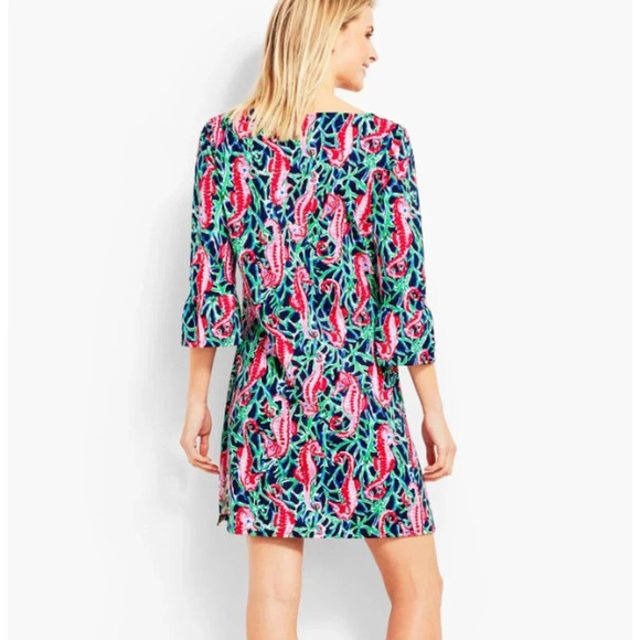 Talbots Seahorse Flounce Sleeve Cover-Up/Multicolor 29714 - Picture 2 of 14